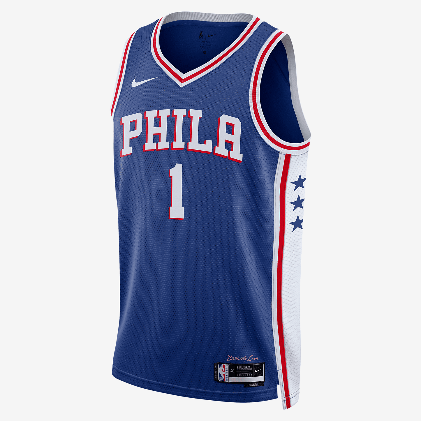 Philadelphia 76ers Icon Edition 2022/23 Nike Dri-FIT NBA Swingman Jersey - Rush Blue