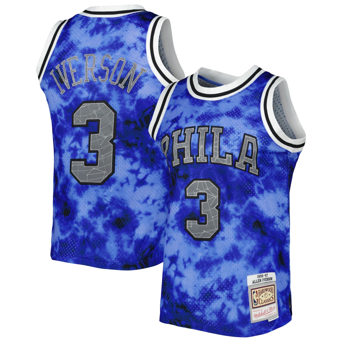 Allen Iverson Philadelphia 76ers Mitchell & Ness 1996/97 Galaxy Swingman Jersey - Royal