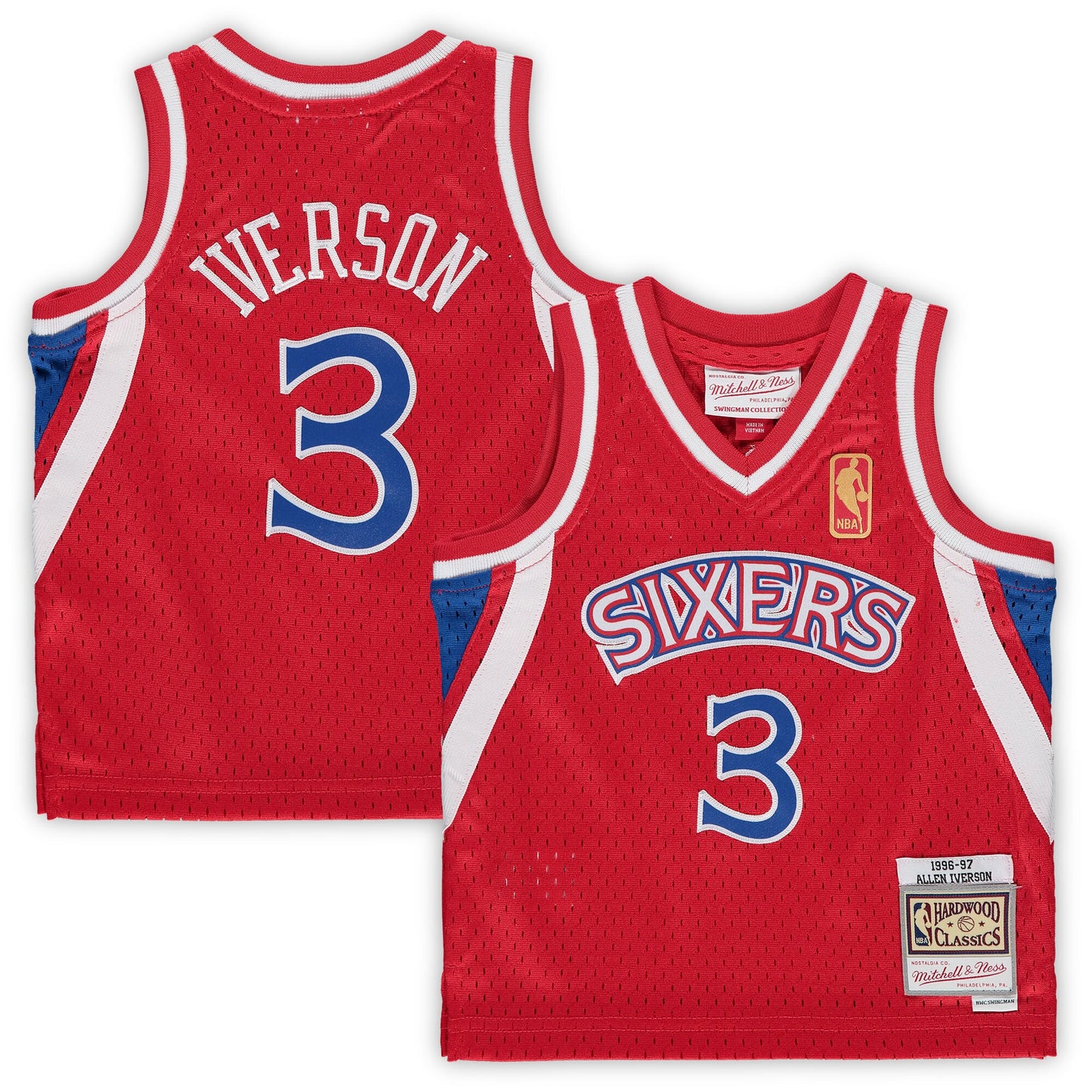 Allen Iverson Philadelphia 76ers Mitchell & Ness Infant 1996/97 Hardwood Classics Retired Player Jersey - Red
