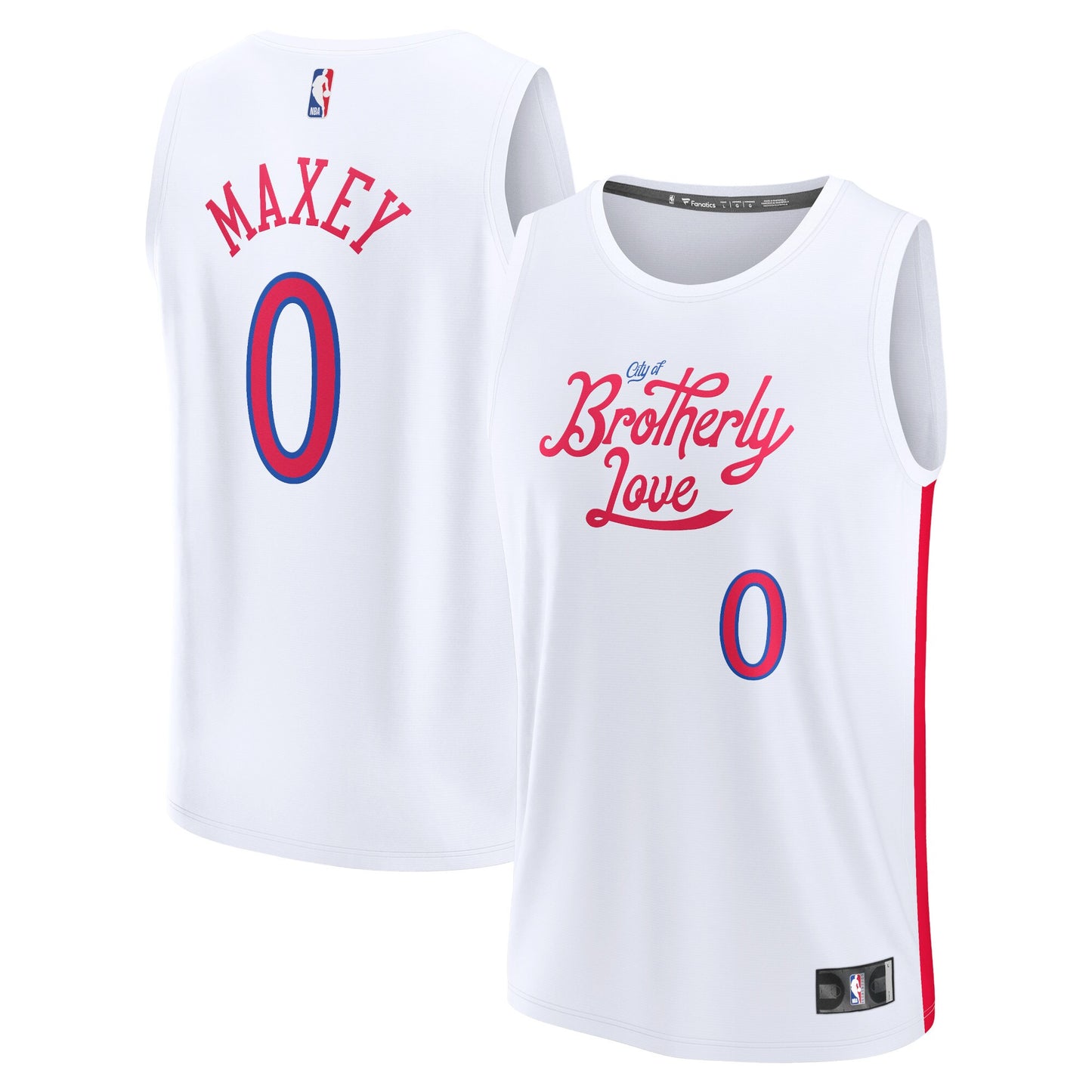 Tyrese Maxey Philadelphia 76ers Fanatics Branded 2022/23 Fastbreak Jersey - City Edition - White