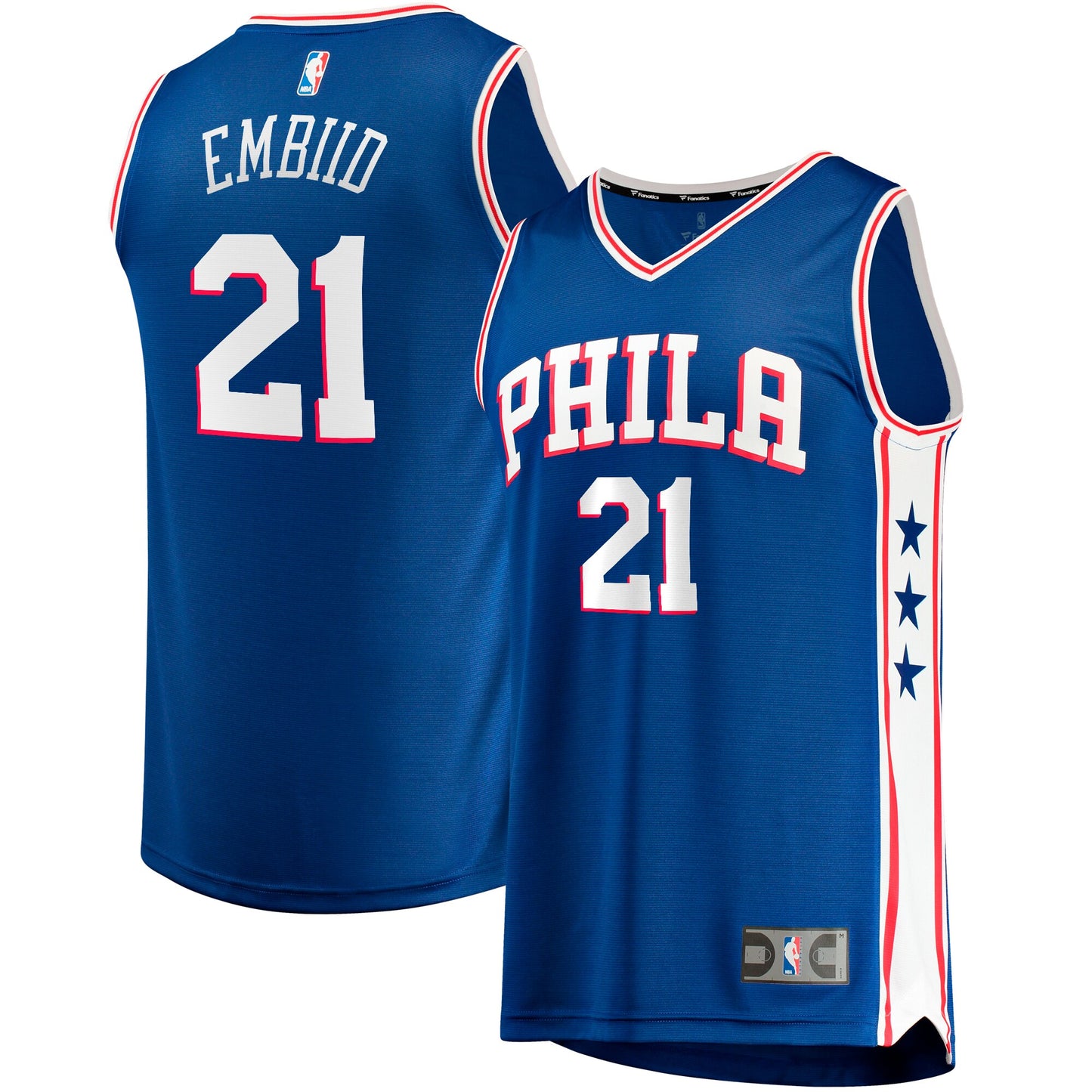 Joel Embiid Philadelphia 76ers Fanatics Branded Big & Tall Fast Break Player Jersey - Royal - Icon Edition