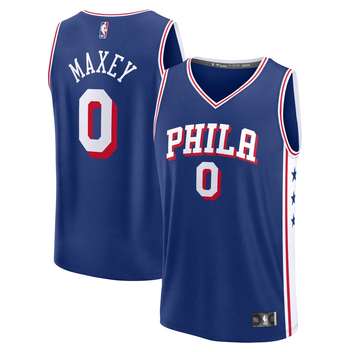 Tyrese Maxey Philadelphia 76ers Fanatics Branded 2023/24 Fast Break Replica Jersey - Icon Edition - Royal