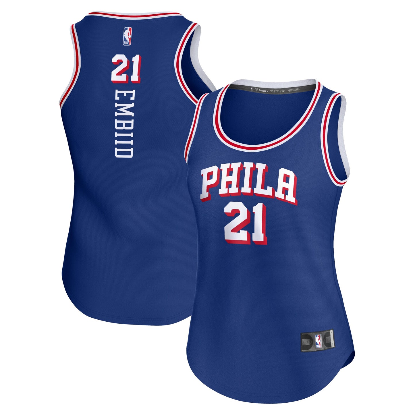 Joel Embiid Philadelphia 76ers Fanatics Branded Women's Fast Break Player Jersey - Icon Edition - Royal
